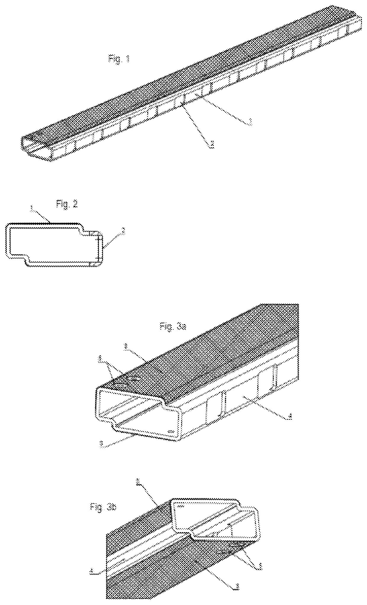 Gripper bar body for a gripper carriage arrangement