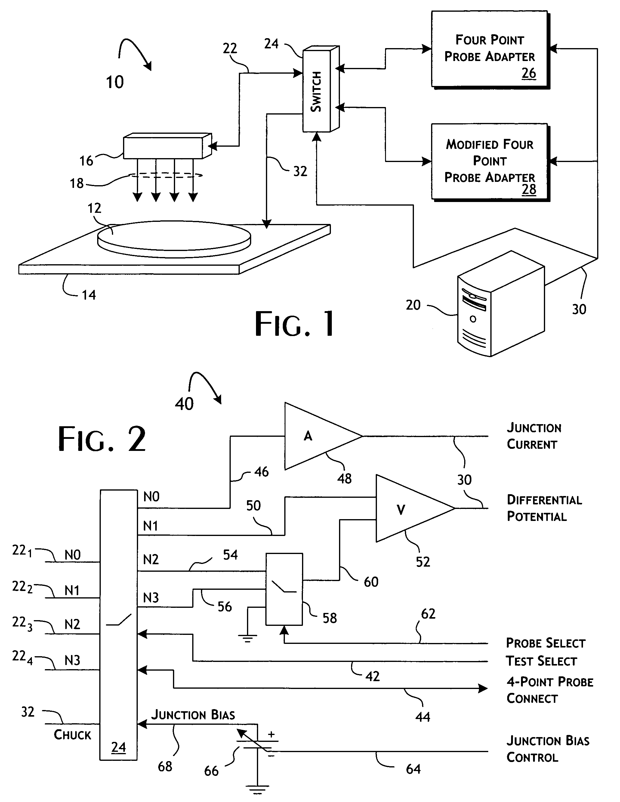 System and methods of measuring semiconductor sheet resistivity and junction leakage current