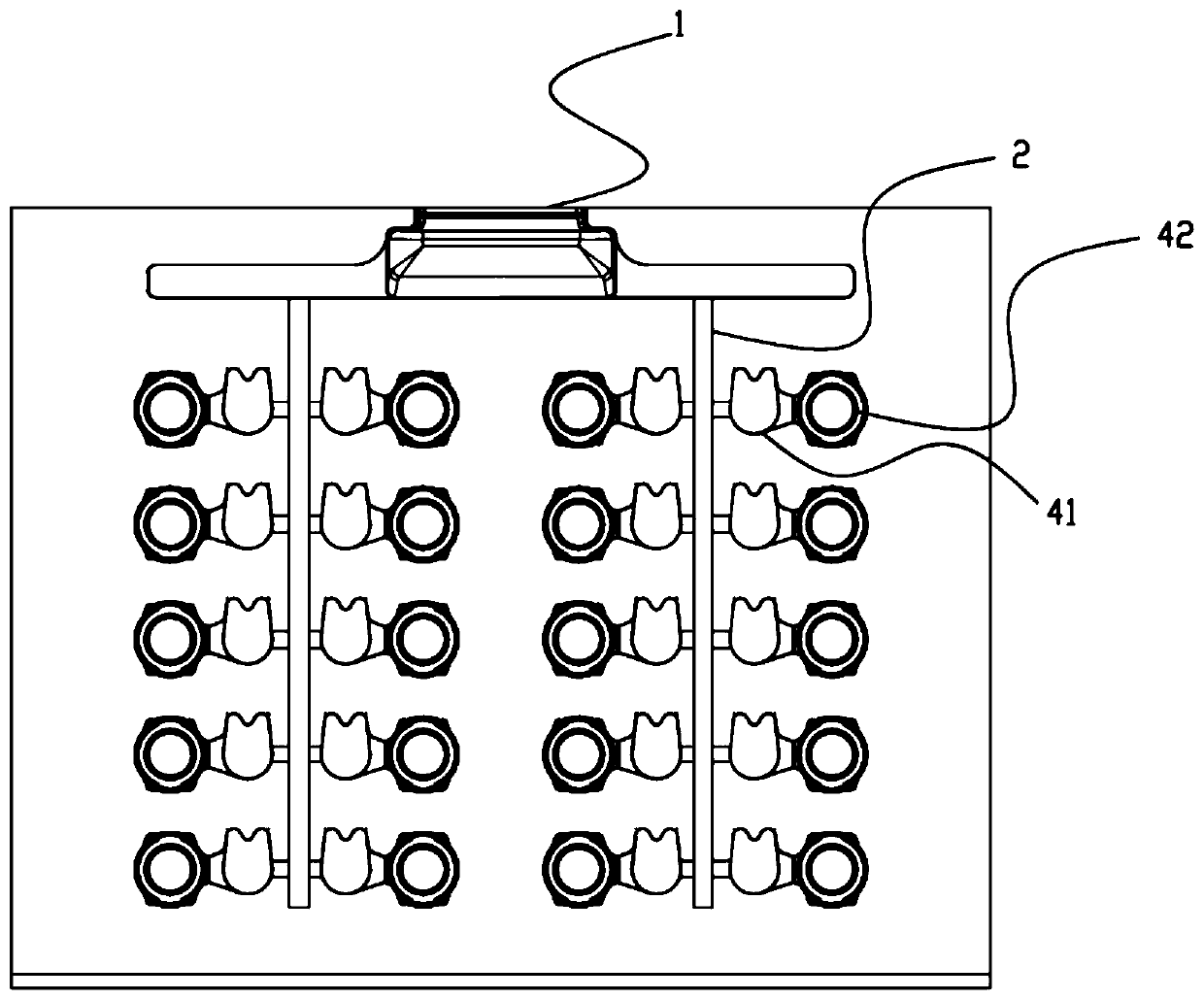 Gating system with wall-mounted gating riser and working method thereof