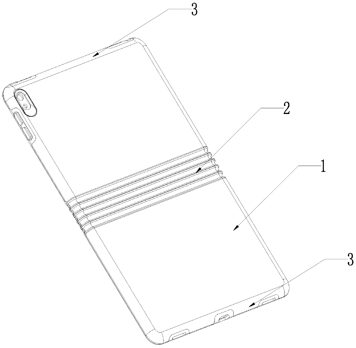 Protective sleeve for folding screen mobile terminal