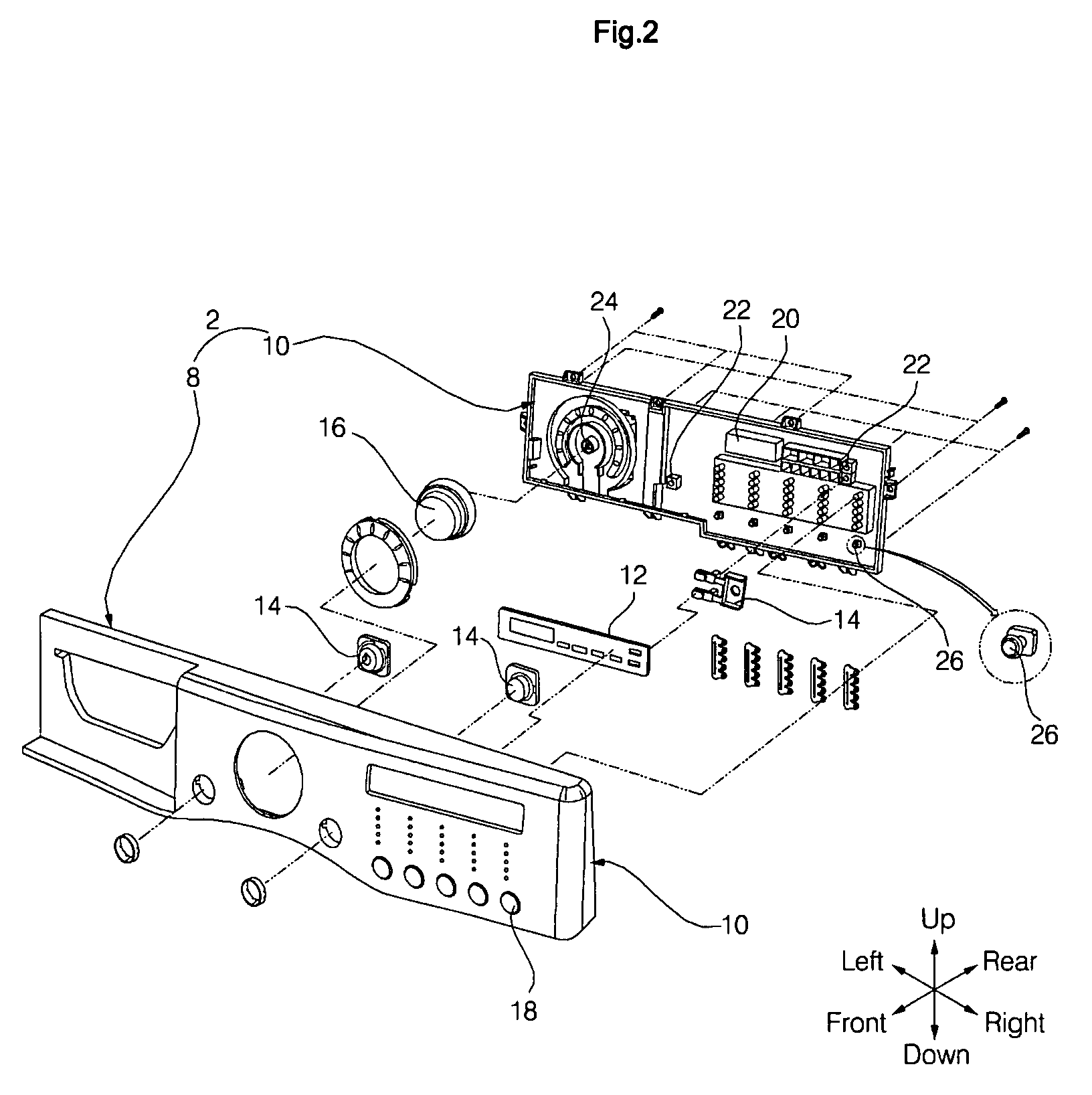 Capacitive switch of electric/electronic device