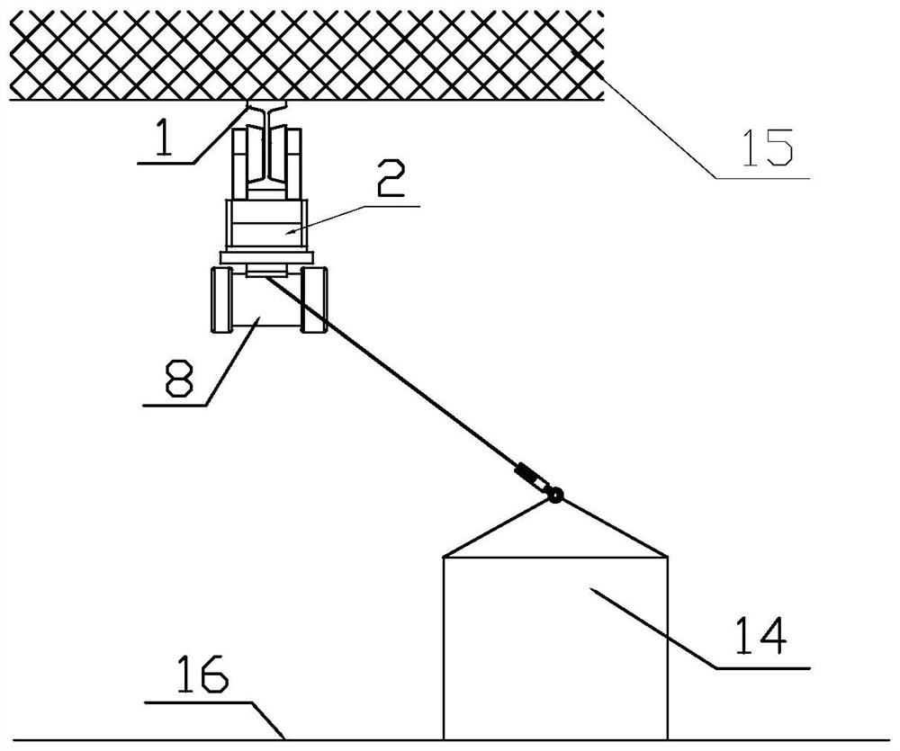 Single-transverse-rail anti-unbalance-loading monorail hoisting system and using method thereof