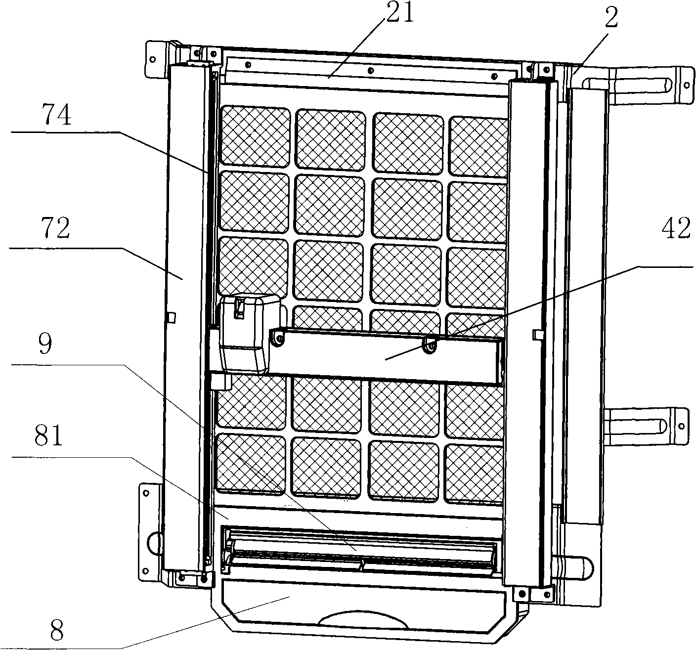 Air conditioner filter screen self-cleaning device