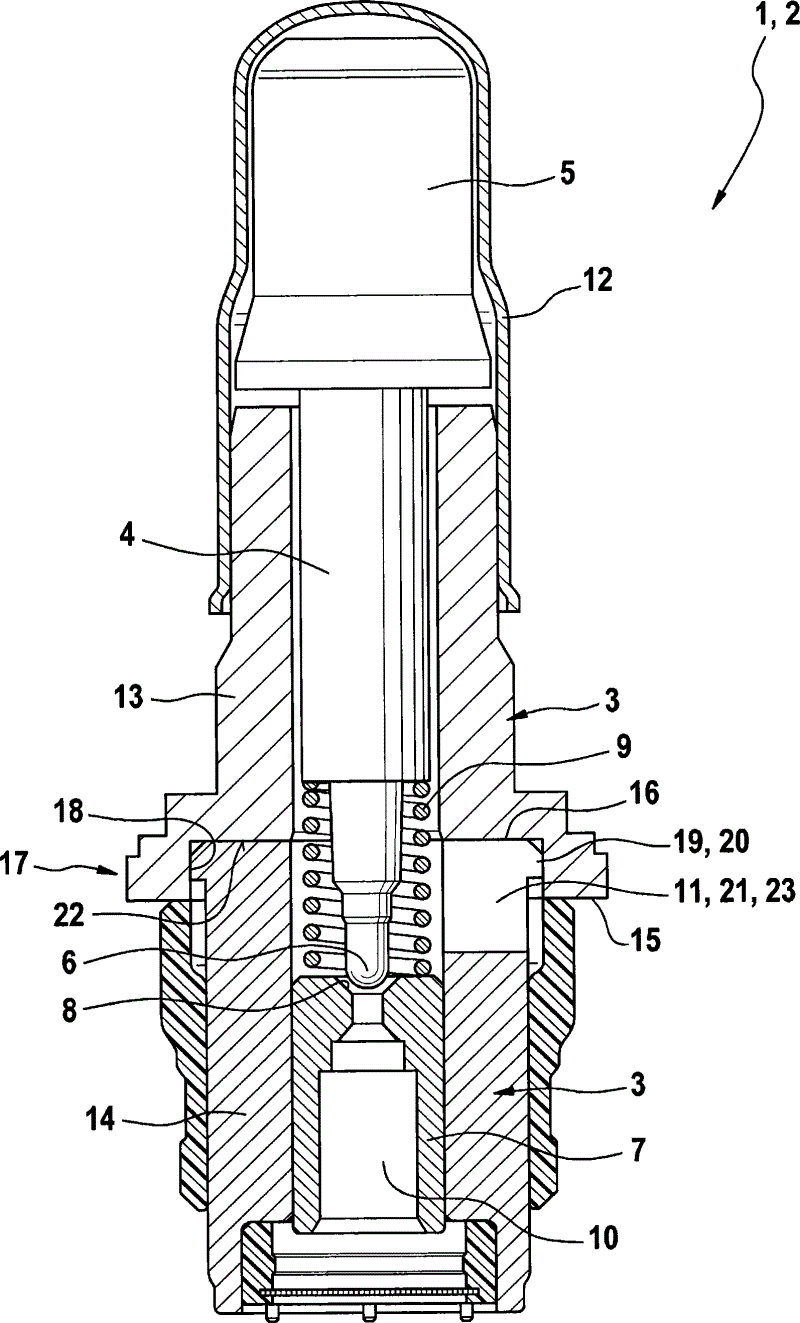 Solenoid valve, and method for producing such solenoid valve