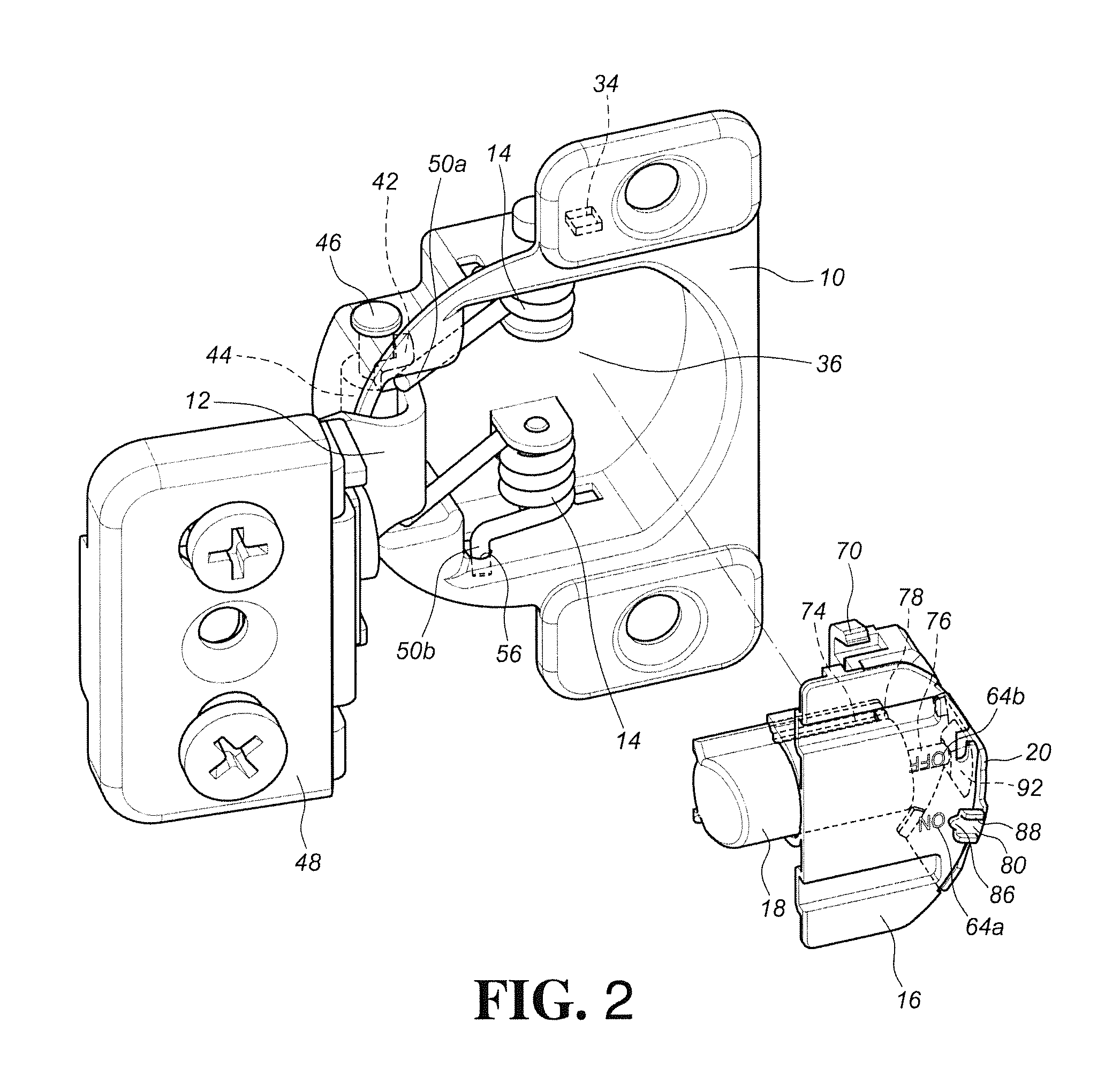 Damping device for hinge assembly