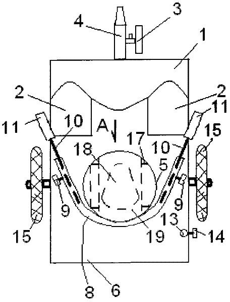 Device convenient for relieving bowels, carrying patients, inhaling oxygen, transfusion and supporting abdomens