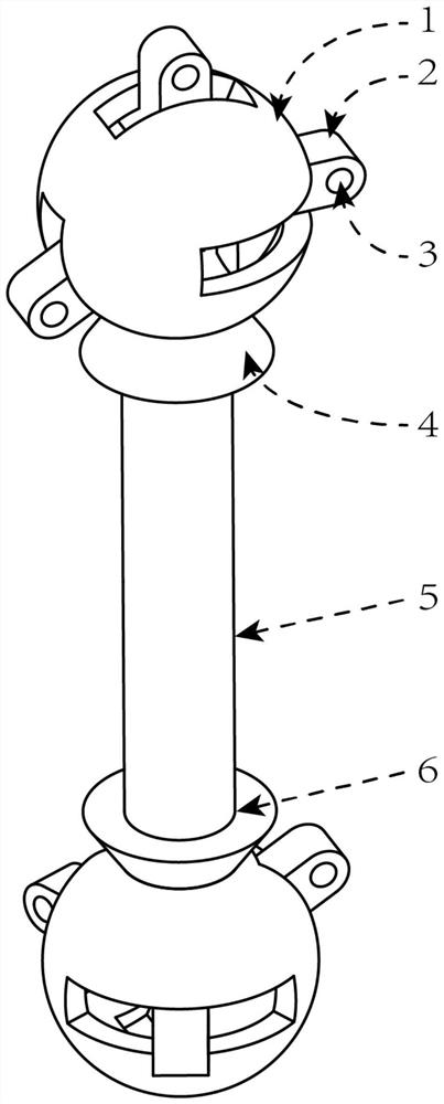 Adjustable spherical joint of rib ring type cable dome structure