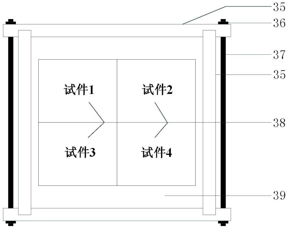 Device and method for testing interlayer mechanical friction strength of asphalt pavement