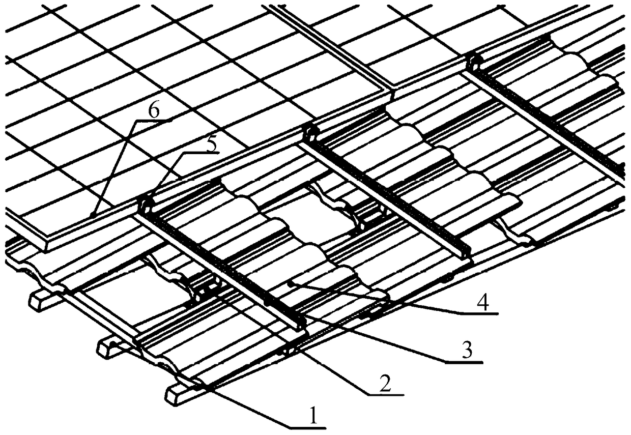 Mounting seat for solar battery module and its installation structure and method for tile slope roof