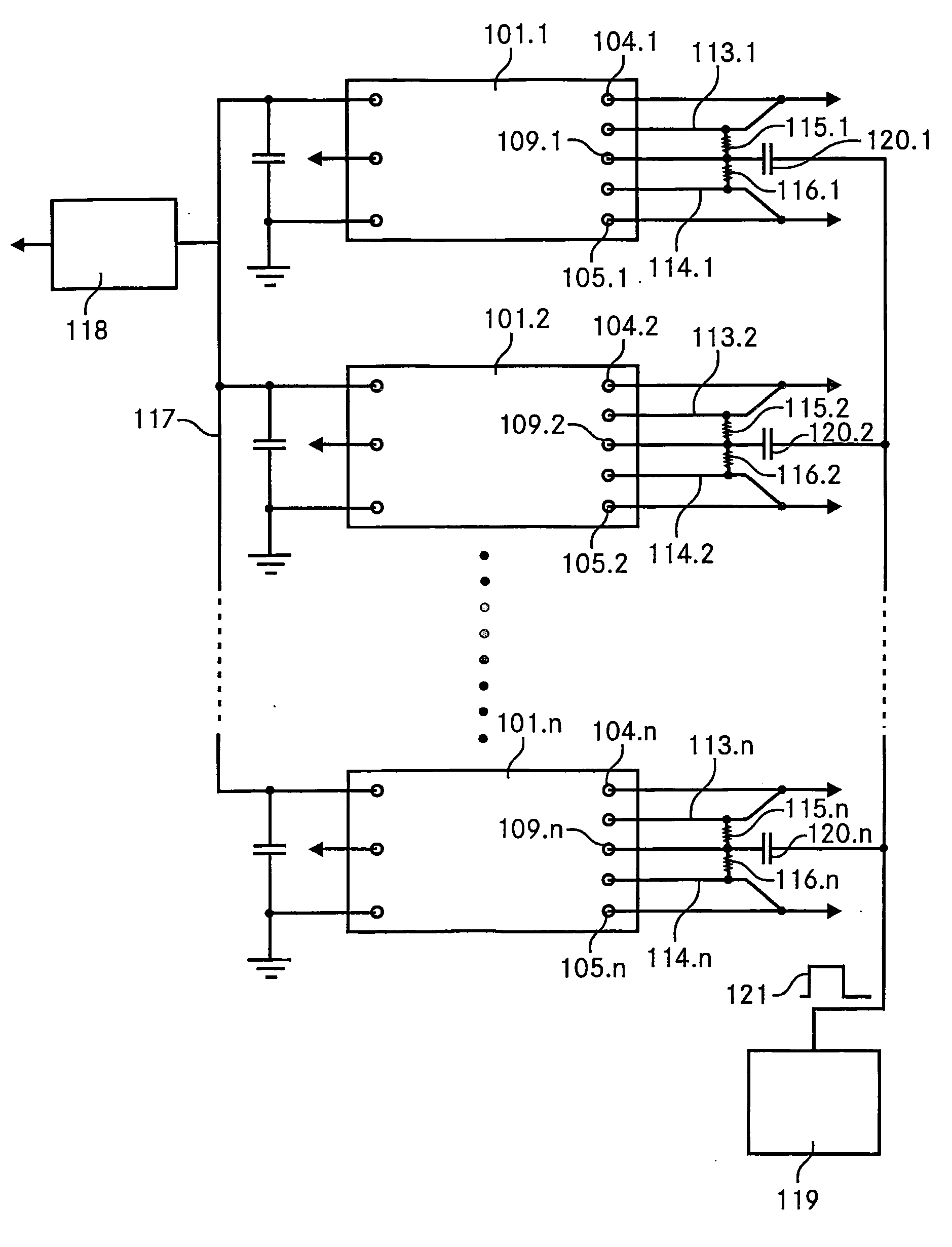 Dc dc switching converter device