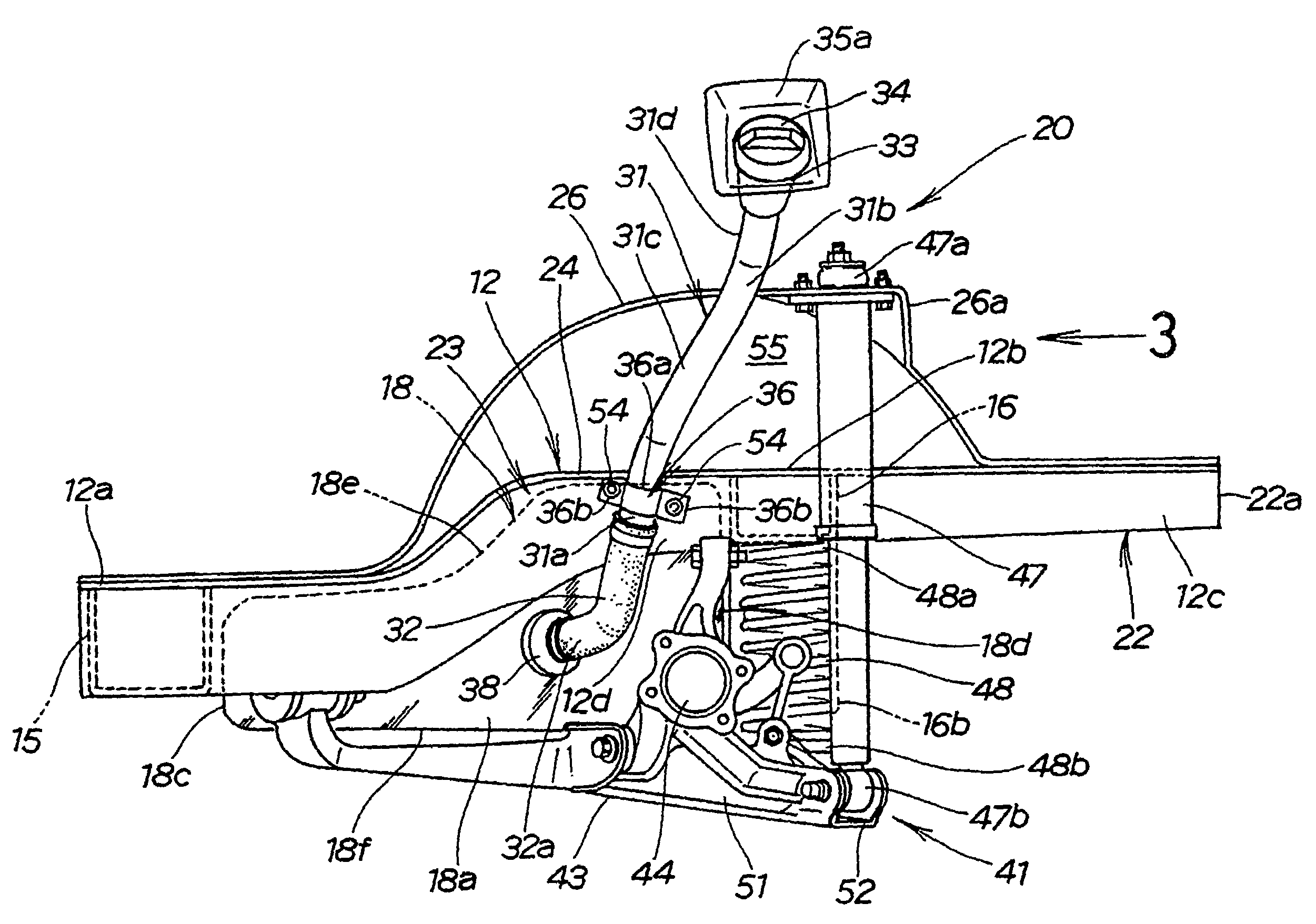Filler pipe arranging structure for vehicle