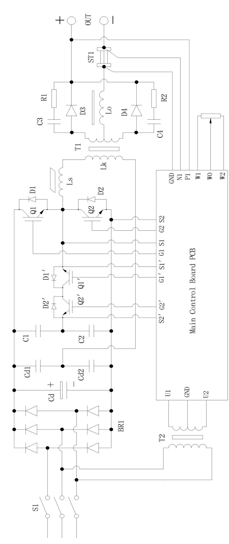 Generalized active soft-switching inversion type welding and cutting power circuit