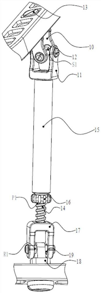 Parallel external fixator for correcting ankle biplane angle deformity