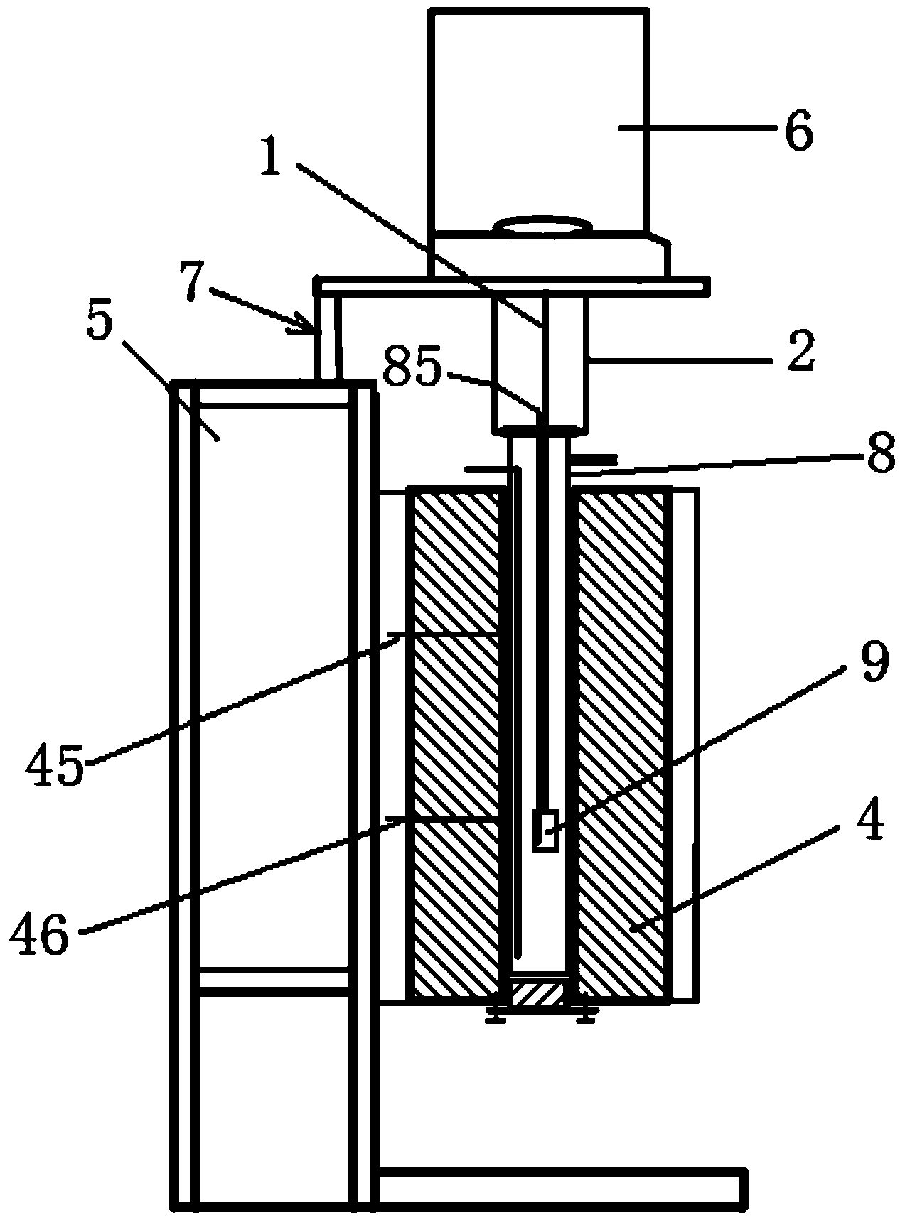 Gram-grade material thermo-gravimetry and gas production property research experimental apparatus