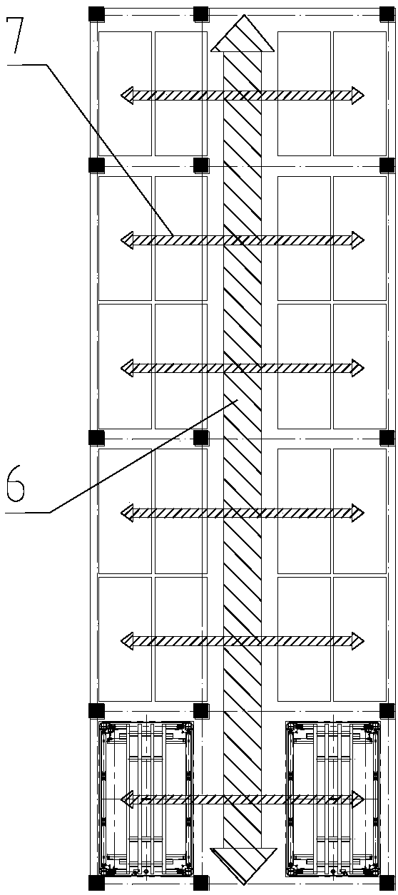 Robot parking garage truck space arranging and path planning for dense storage