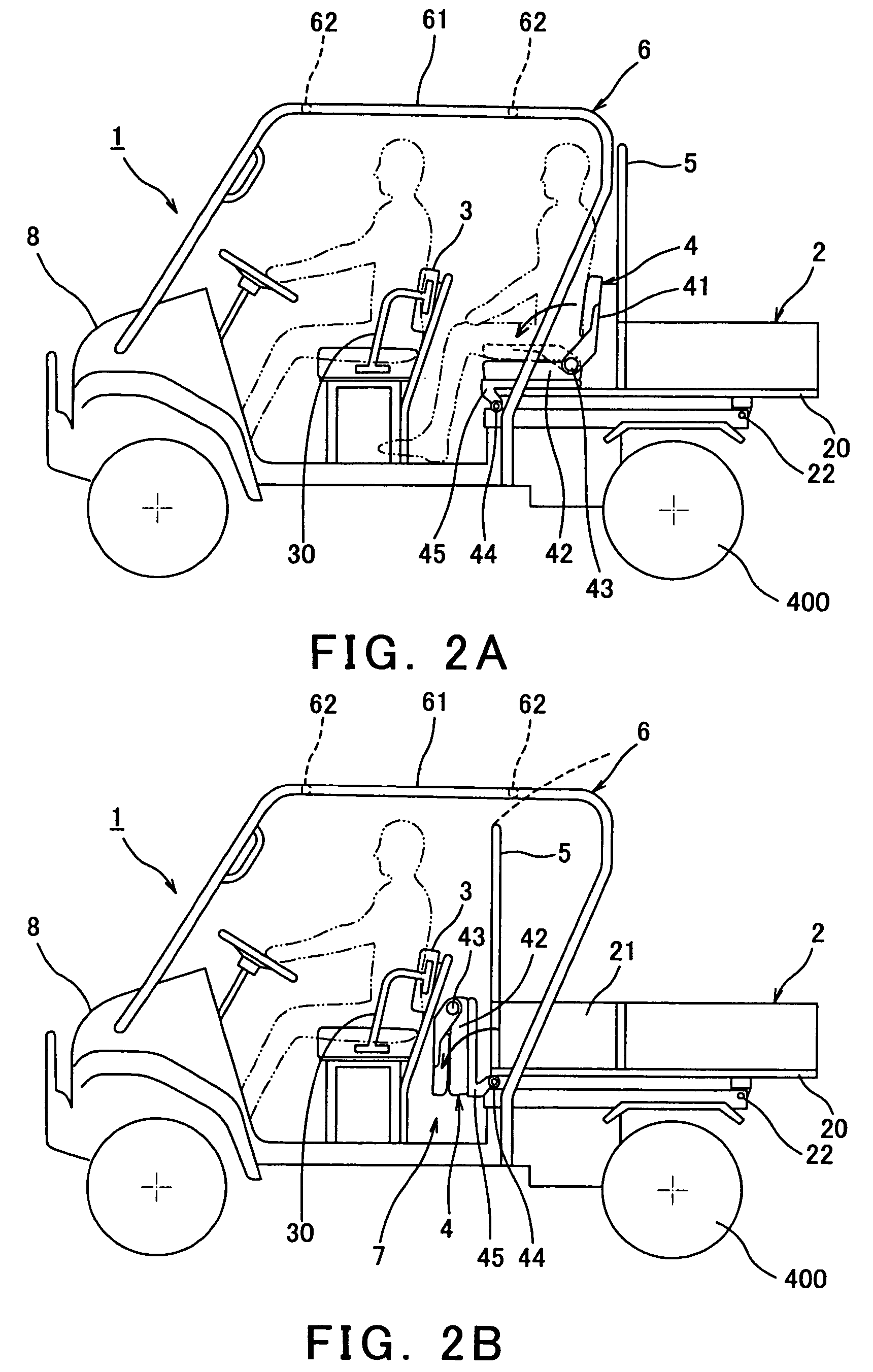 Utility vehicle with cabin frame