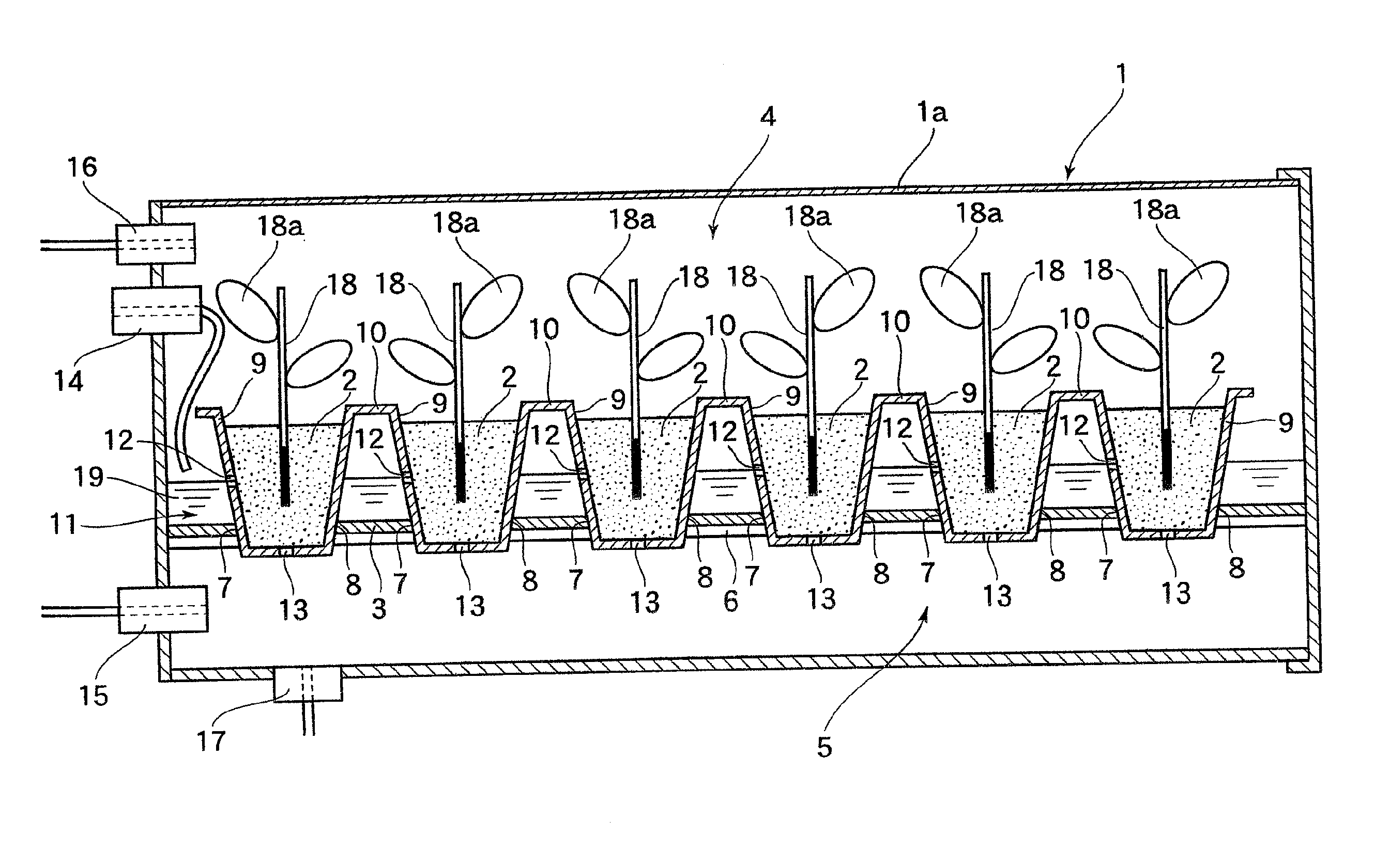 Container for culture of plant, method for culture of plant and method of production of cutting seedling