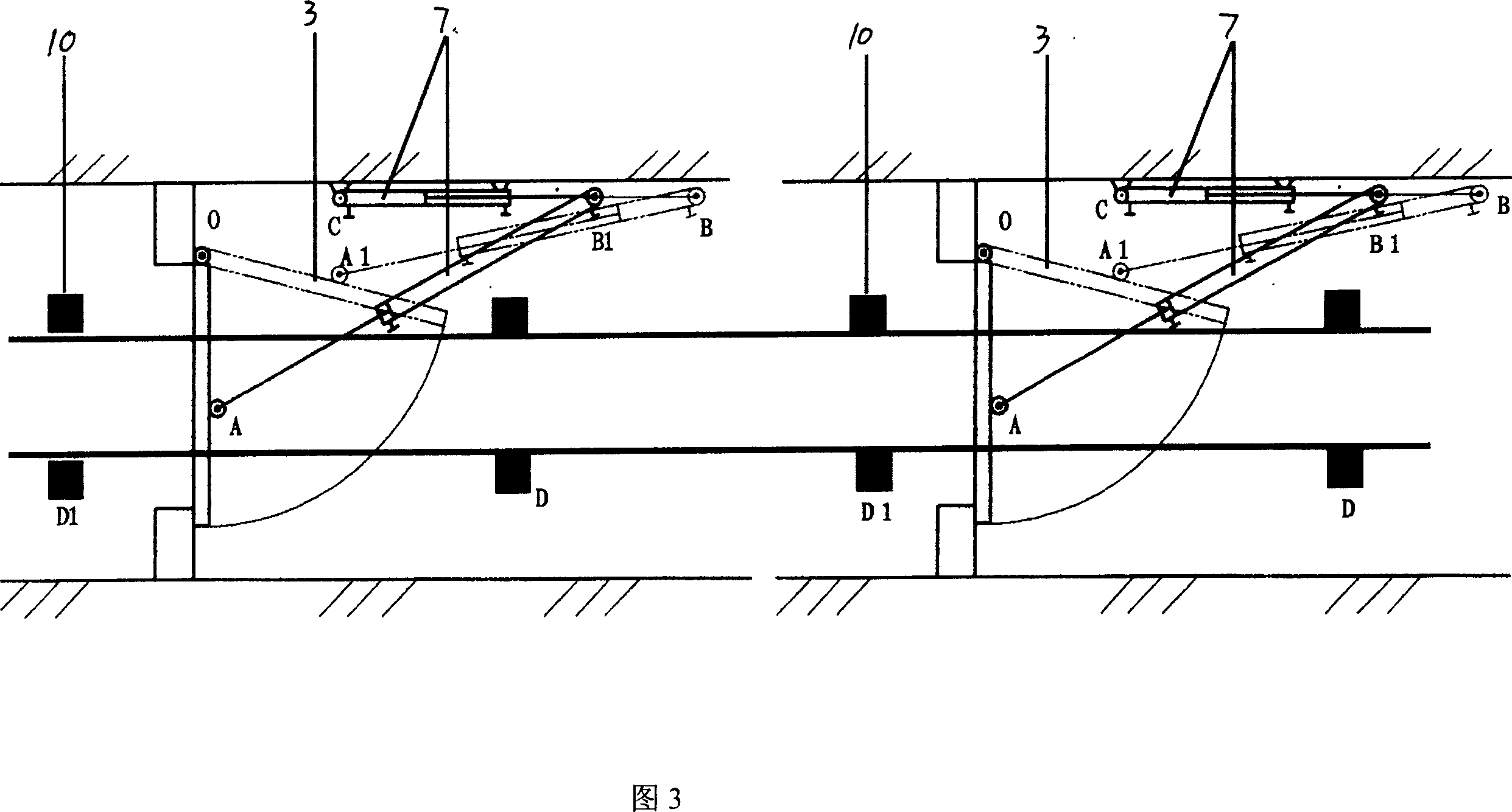 Automatic switching pneumatic interlocking crashproof air door and control method thereof