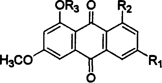 Hydroxyanthraquinone derivatives and their application in preparation of anticancer medicines