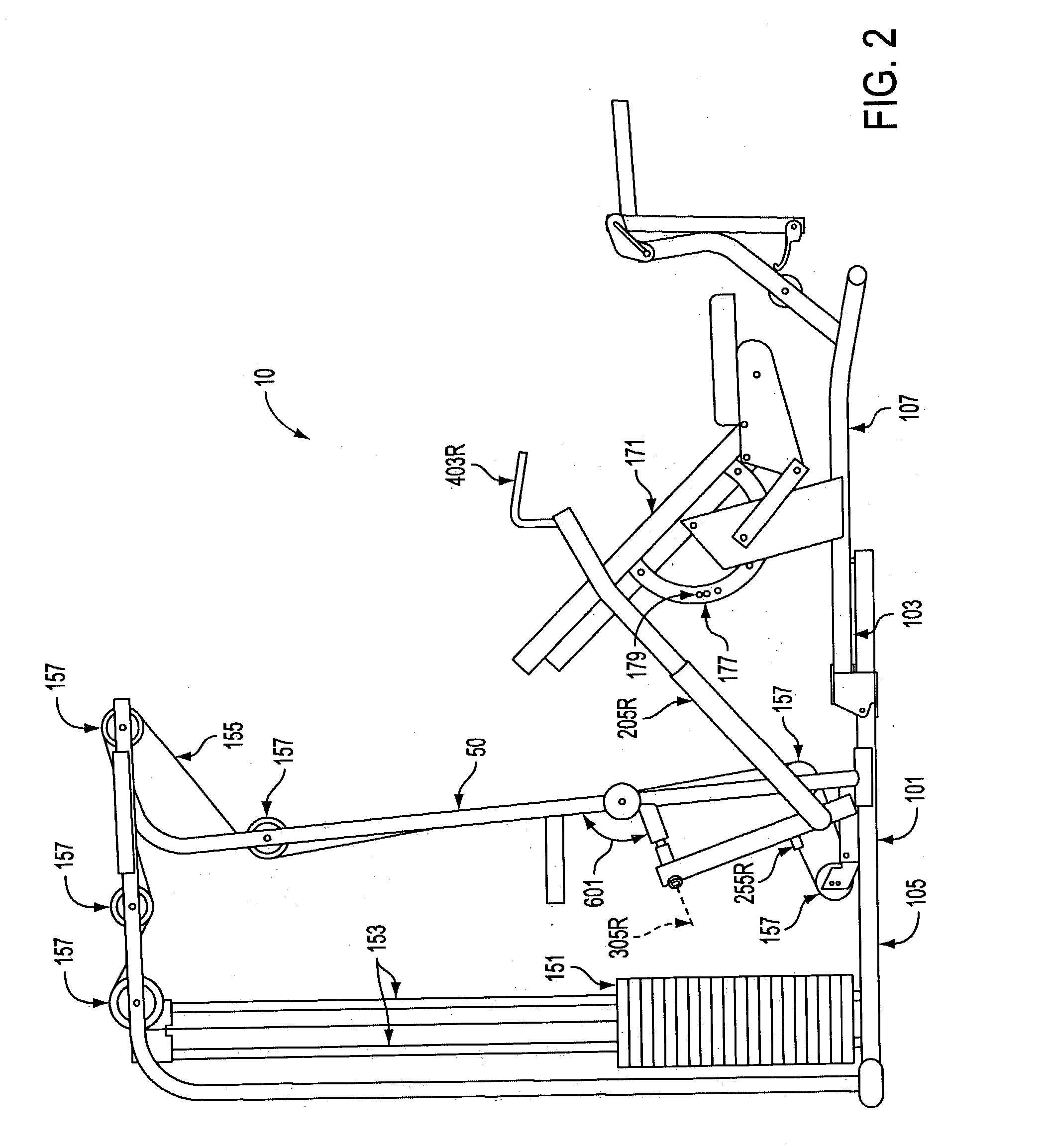 Exercise machine with adjustable range of motion