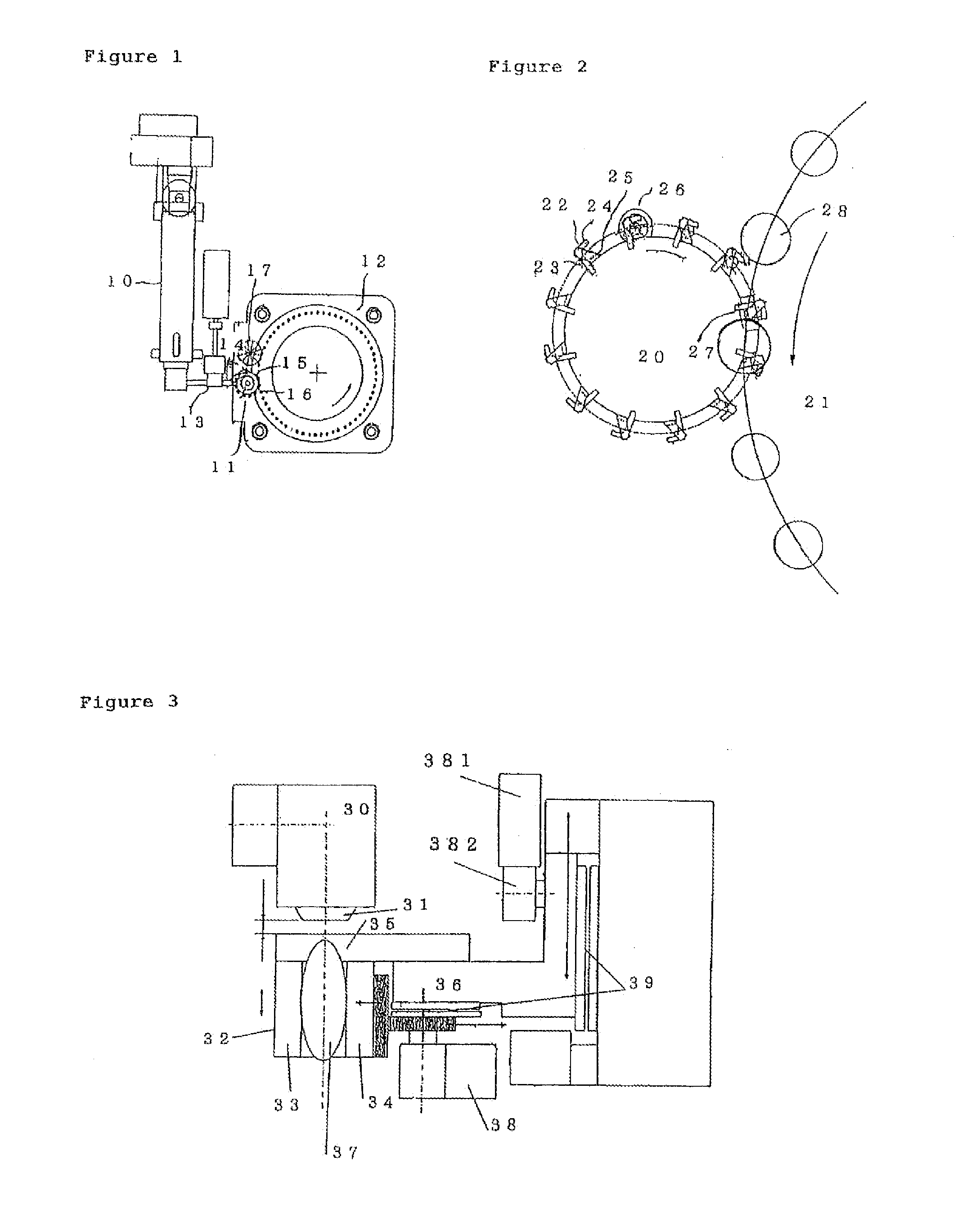Method and device for forcibly inserting drop into compression molding machine, and molding die follow-up type method and device for supplying drop