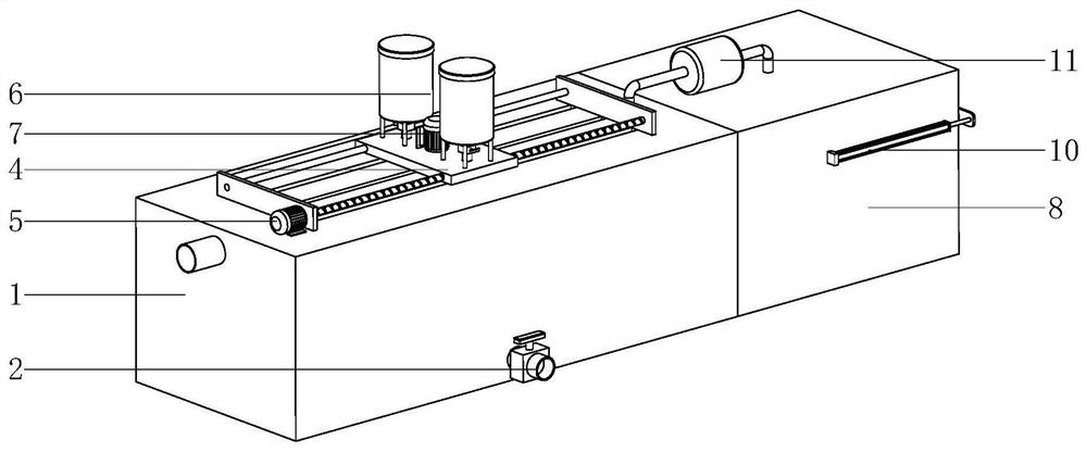 Sewage filtering device for environmental engineering and filtering method thereof