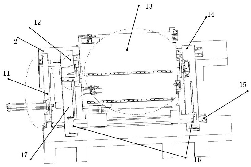 A device and method for automatically removing pouring riser of diesel engine bearing seat