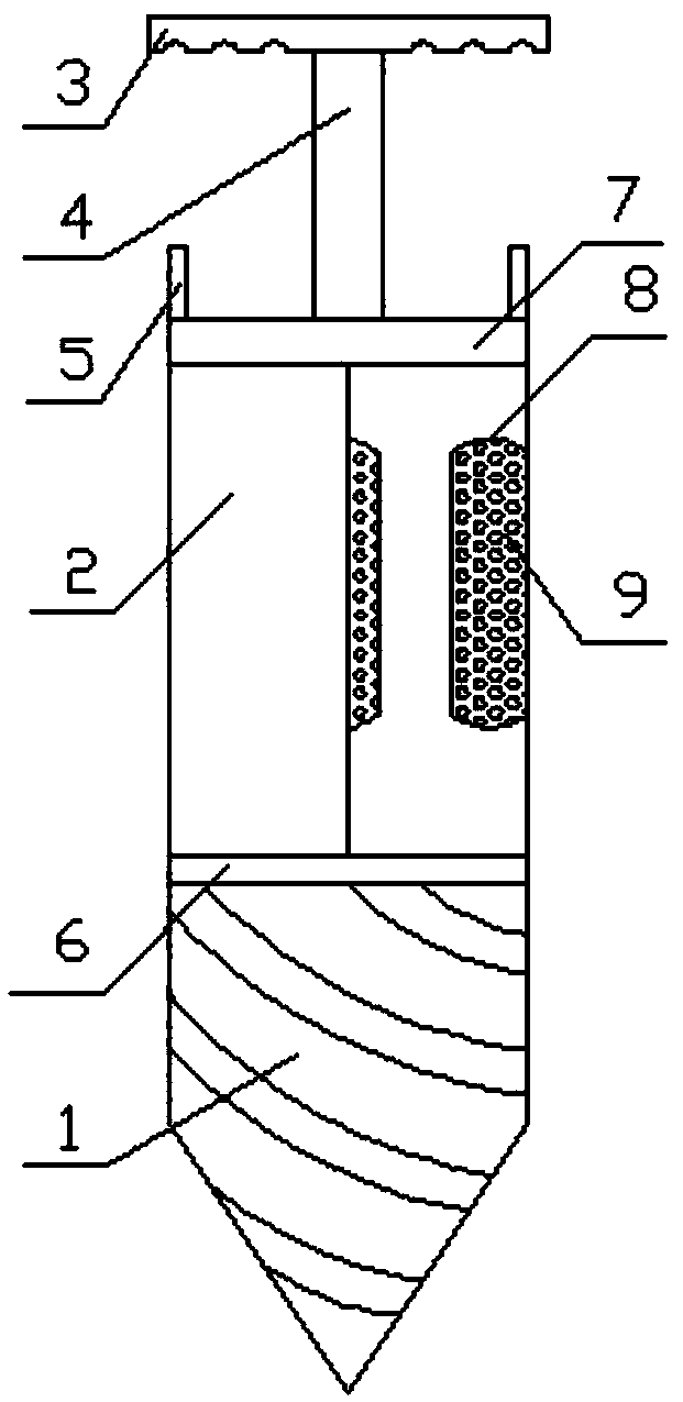 Soil temperature and moisture and conductivity detection device