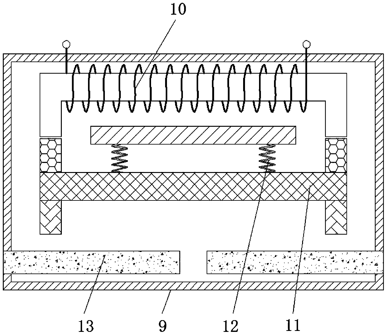 Hard disk fixing device based on electromagnetic induction principle