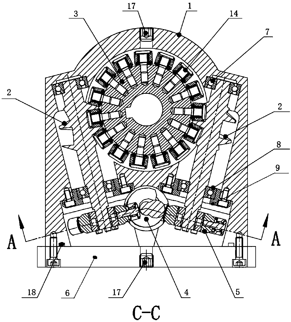 Roller worm speed reducer