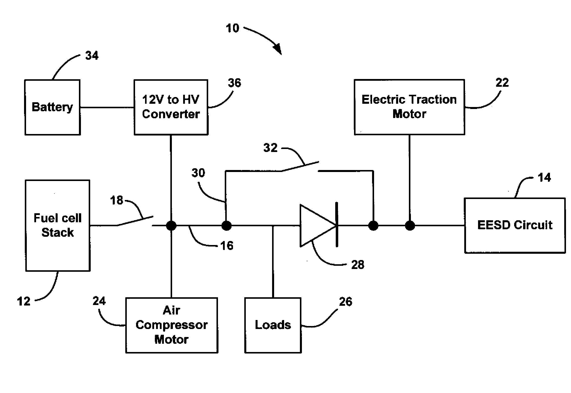 Method of fully charging an electrical energy storage device using a lower voltage fuel cell system