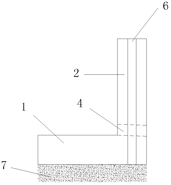 Prefabricated L-shaped retaining structure