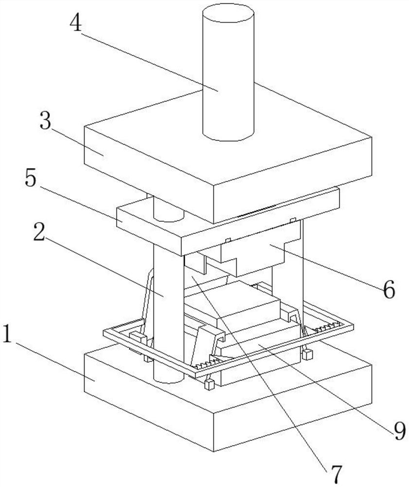Forging device with hammer surface cleaning function