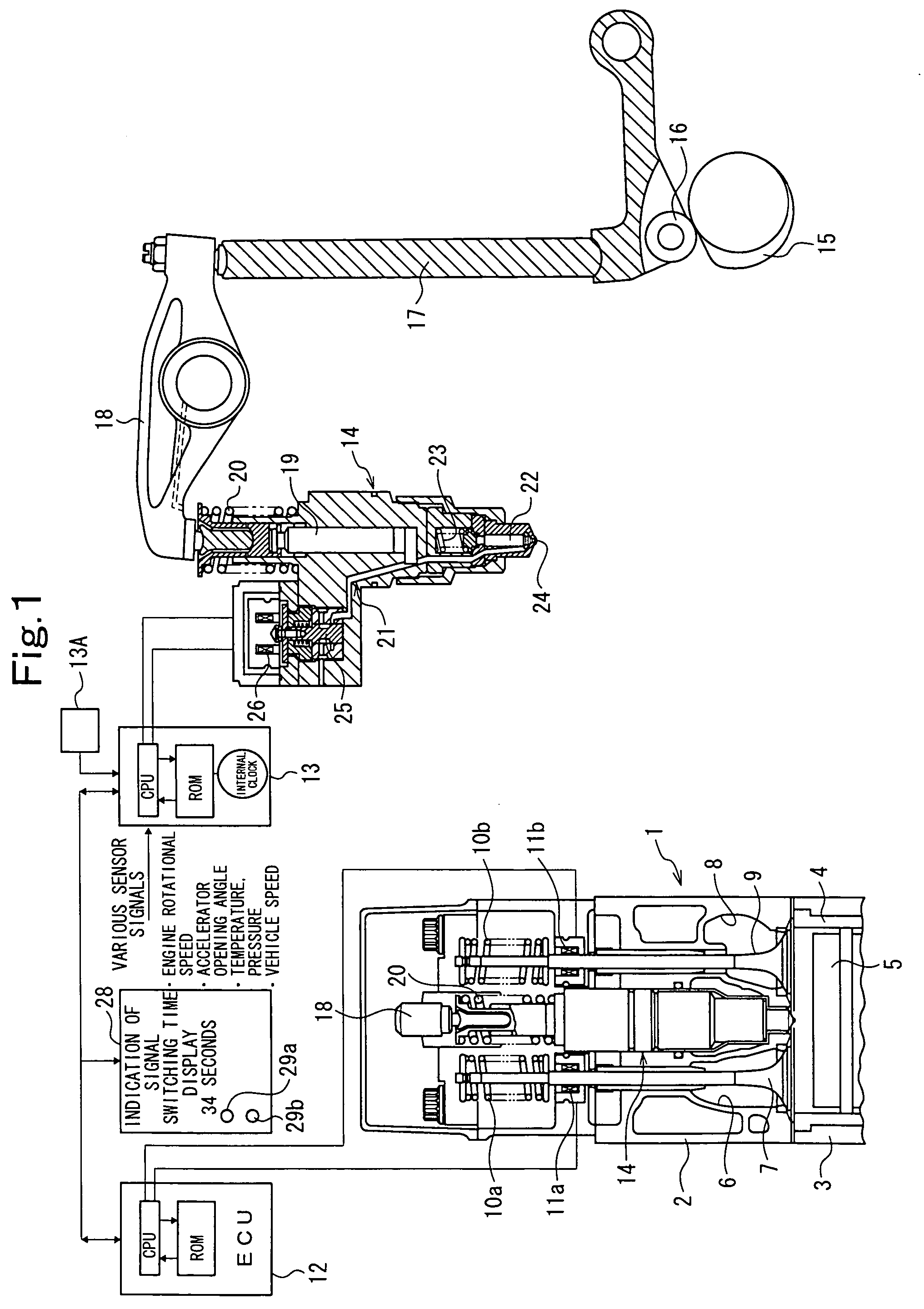 Control device for multi-cylinder internal combustion engine and signaling device capable of providing same with information