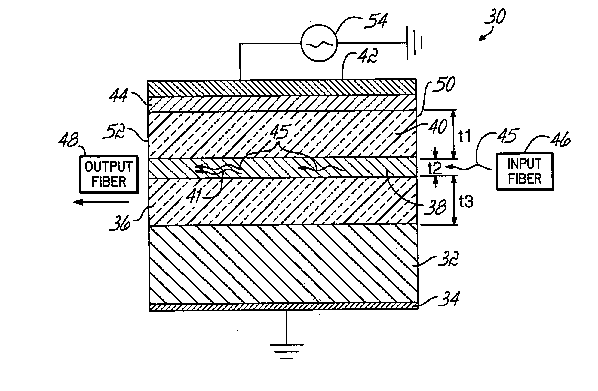Impurity-based electroluminescent waveguide amplifier and methods for amplifying optical data signals