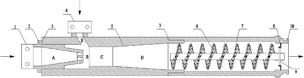 A mine-used porous spiral foam generating device