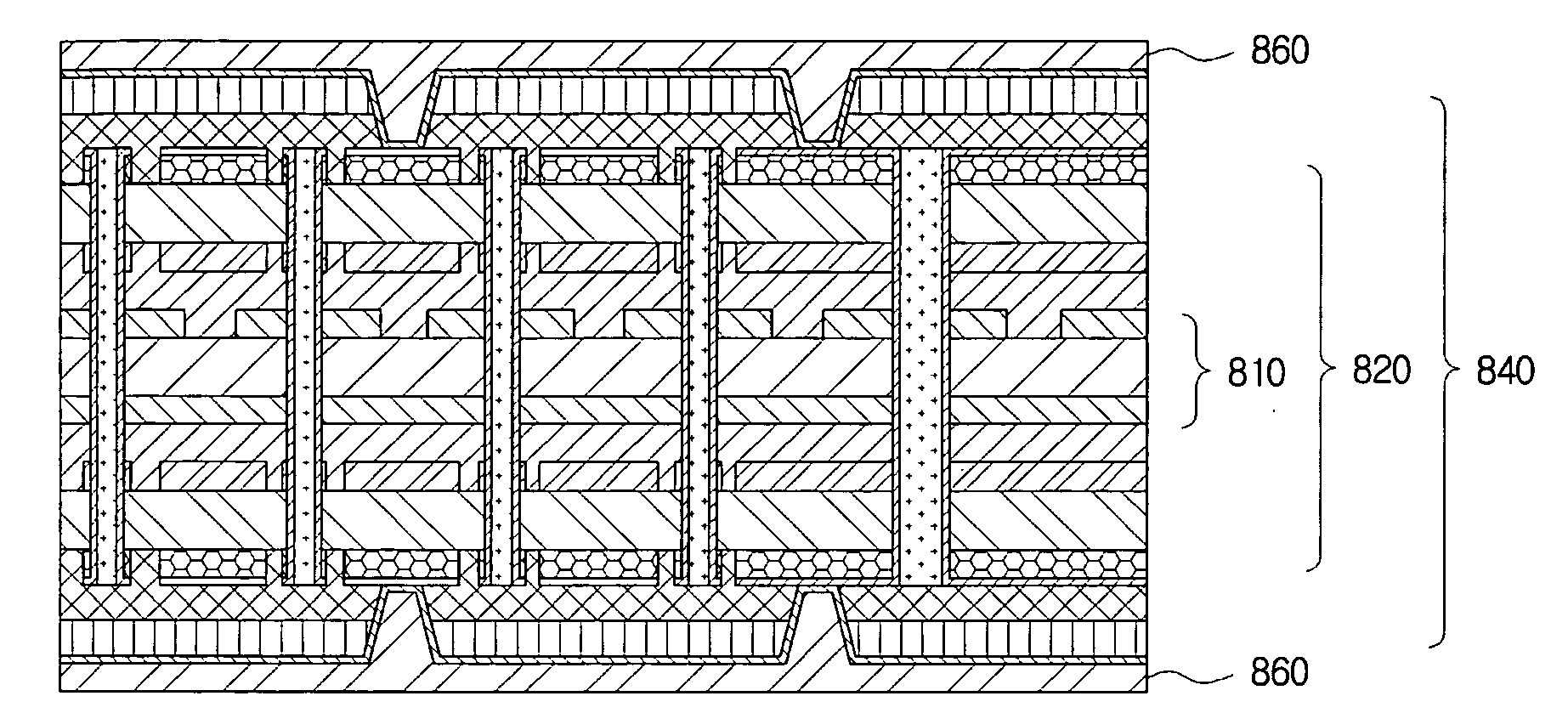 Electromagnetic bandgap structure, printed circuit board comprising this and method thereof