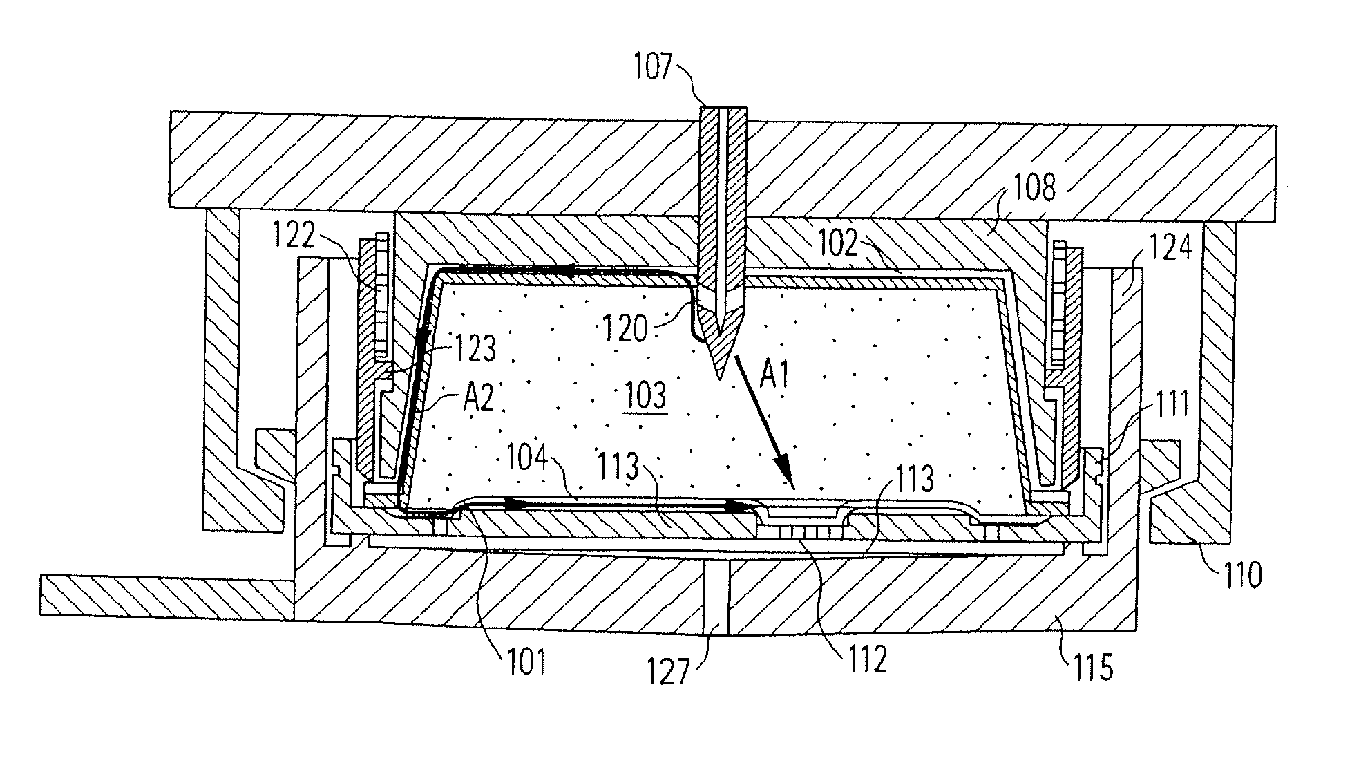 System with capsule having sealing means