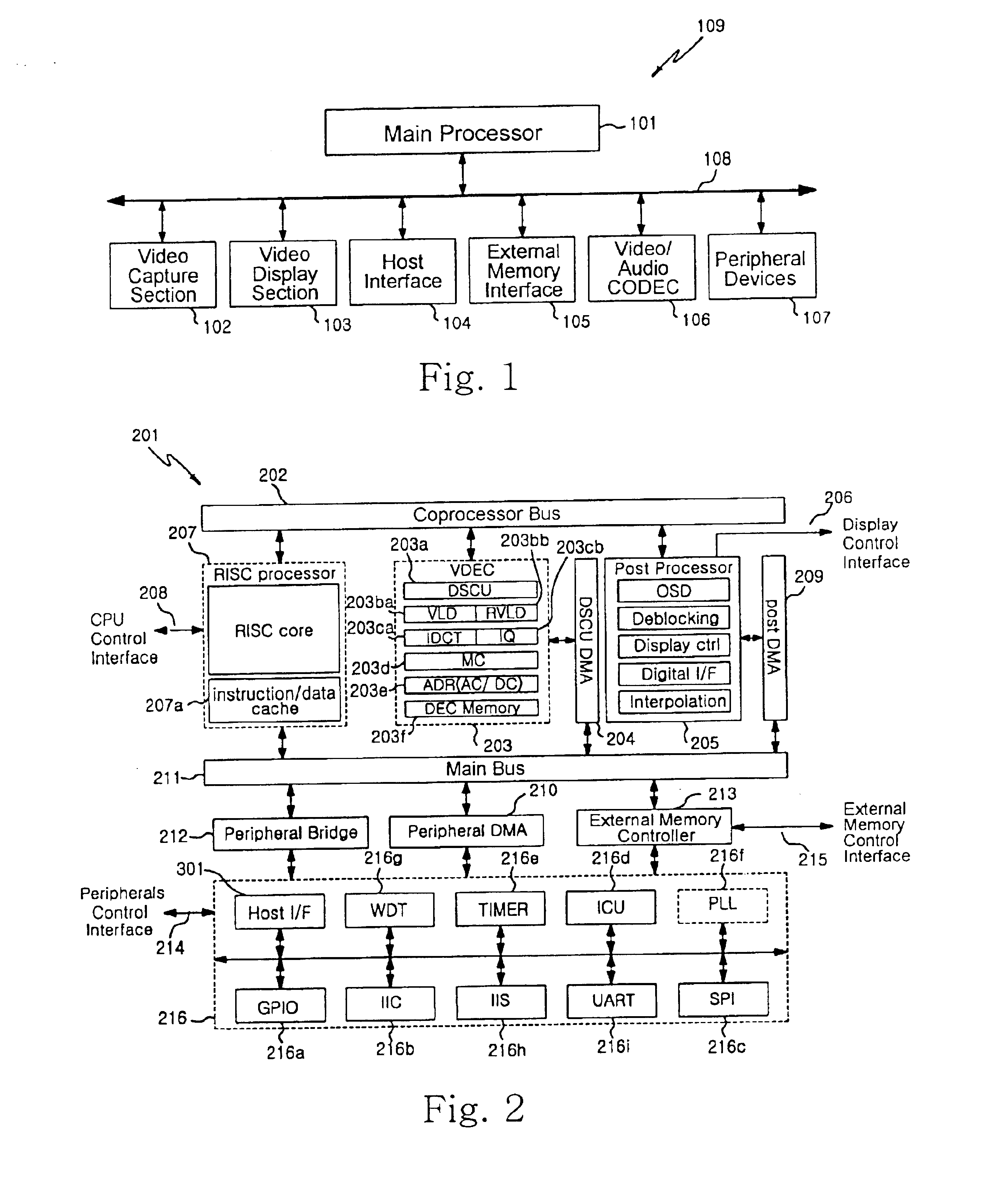 Moving picture decoding processor for multimedia signal processing
