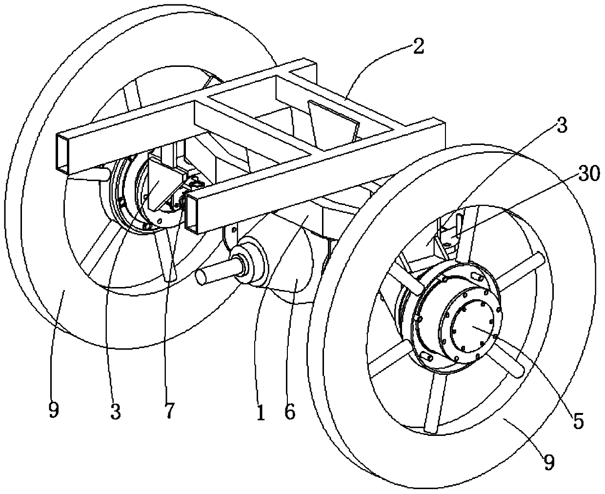 Floating device of paddy field operation equipment driving system