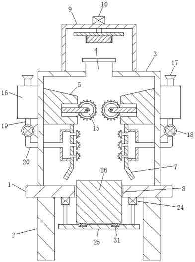 Disposable article waste treatment device with disinfecting and killing functions and use method