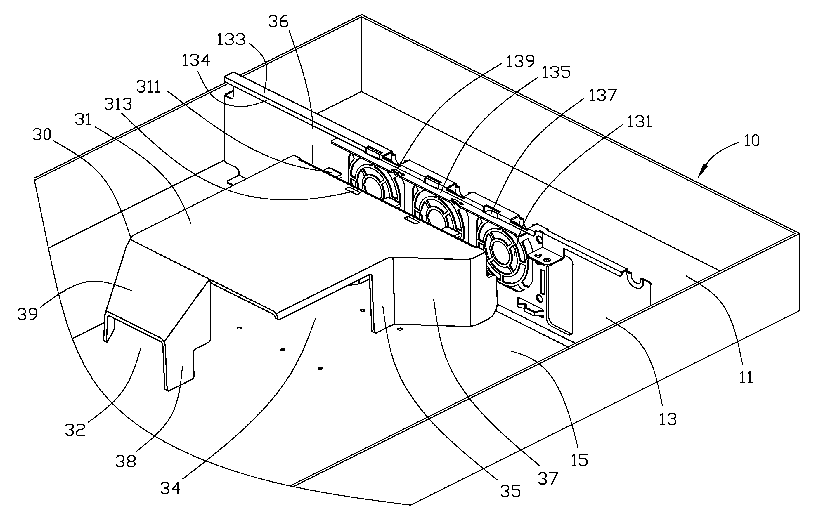Electronic device with airflow guiding duct