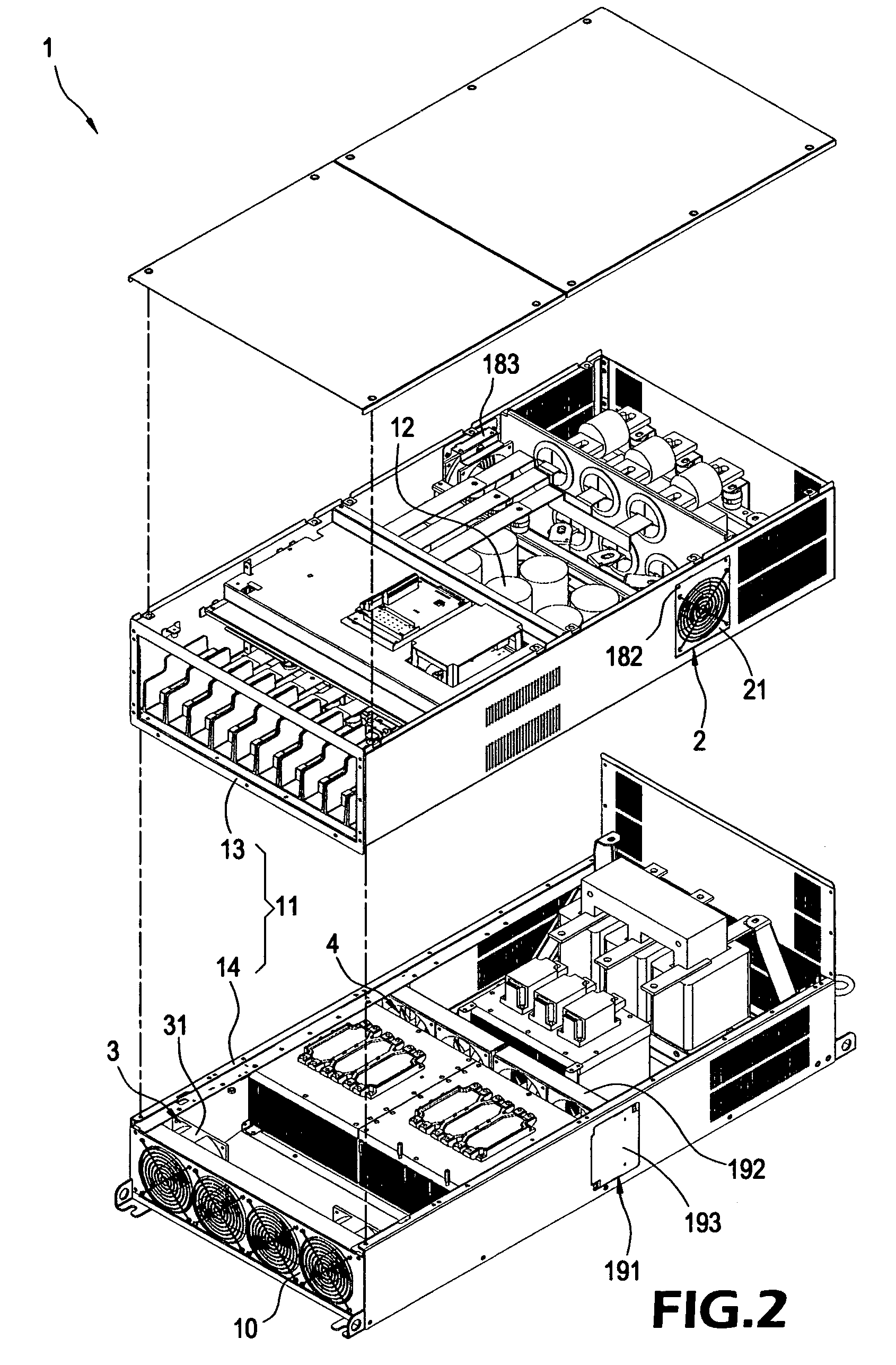 Fan control device for frequency converter