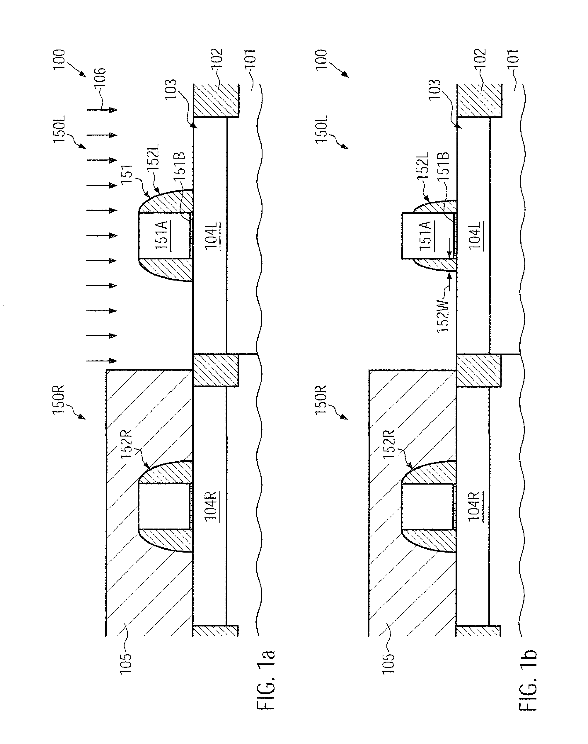 Threshold adjustment for mos devices by adapting a spacer width prior to implantation