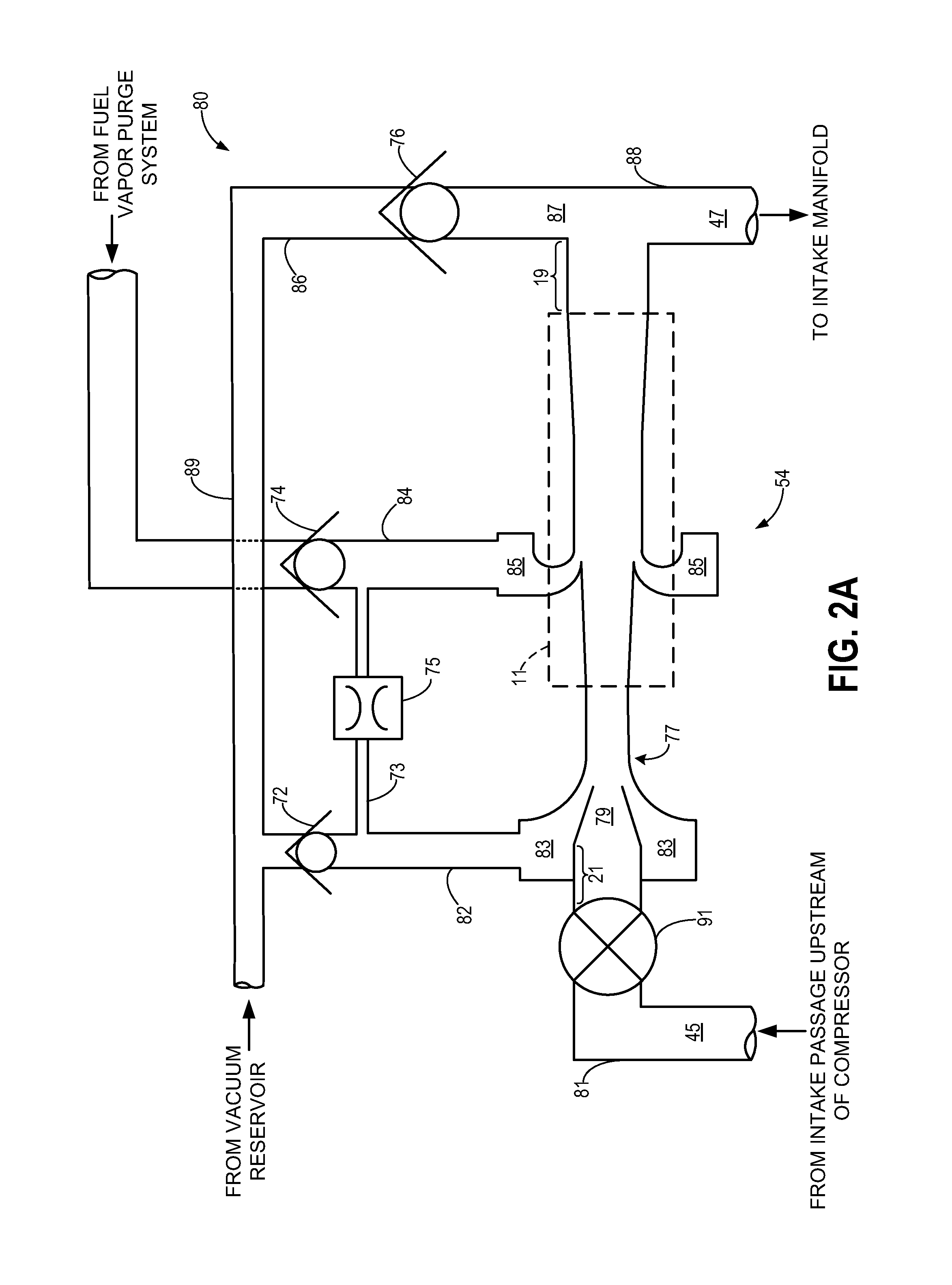 Multiple tap aspirator with leak passage