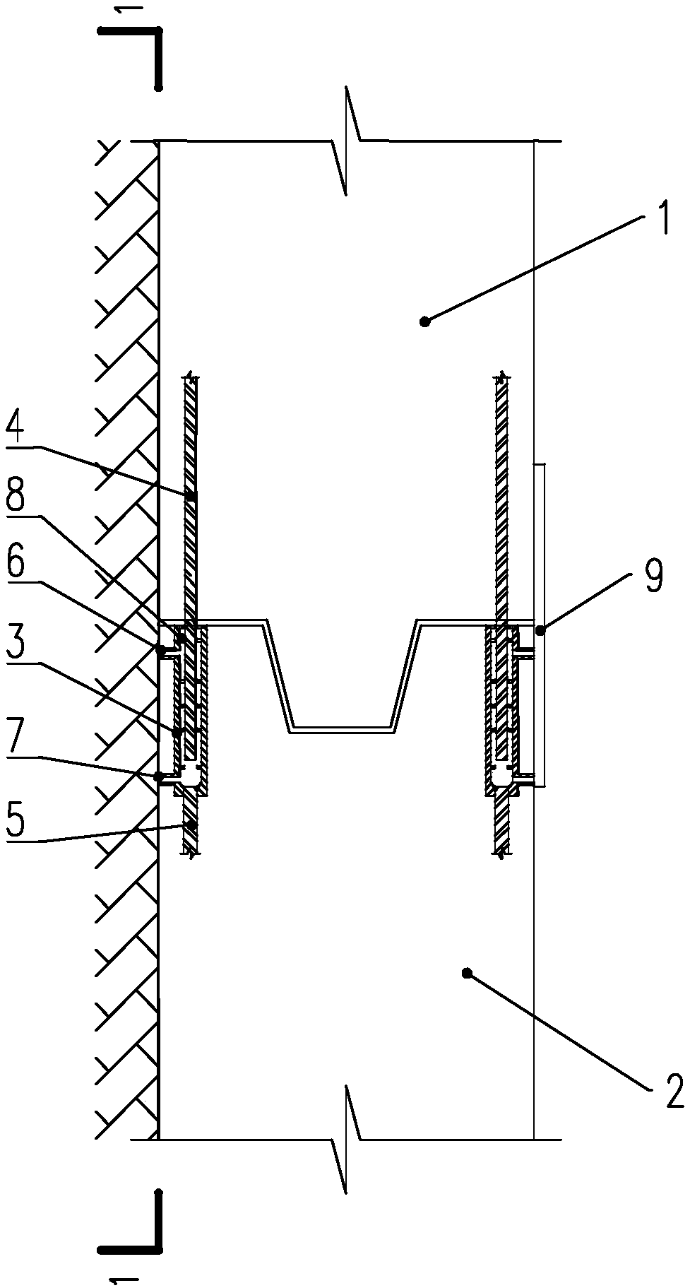 Connecting structure of assembly type underground structure vertical member and construction method thereof