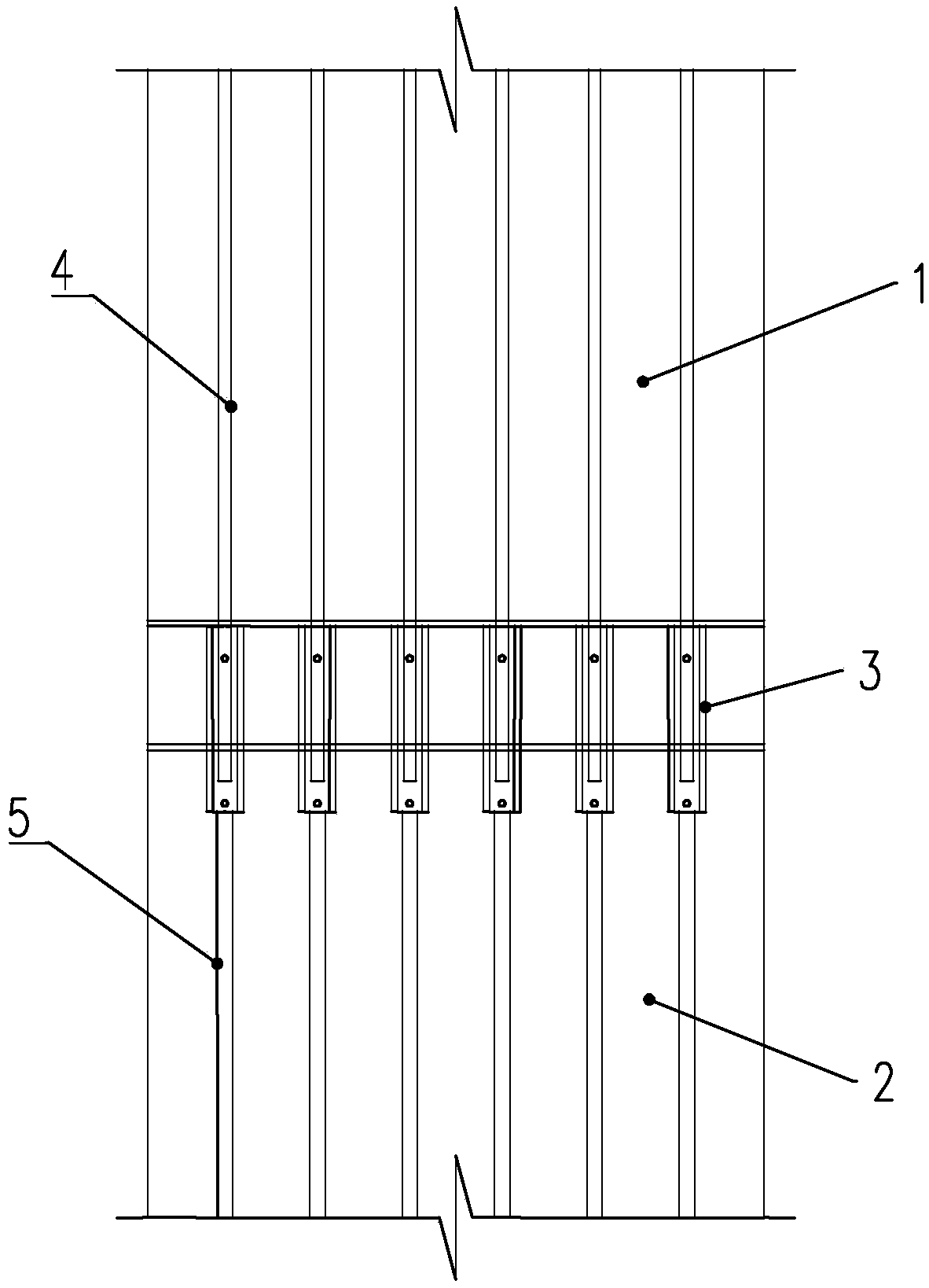Connecting structure of assembly type underground structure vertical member and construction method thereof