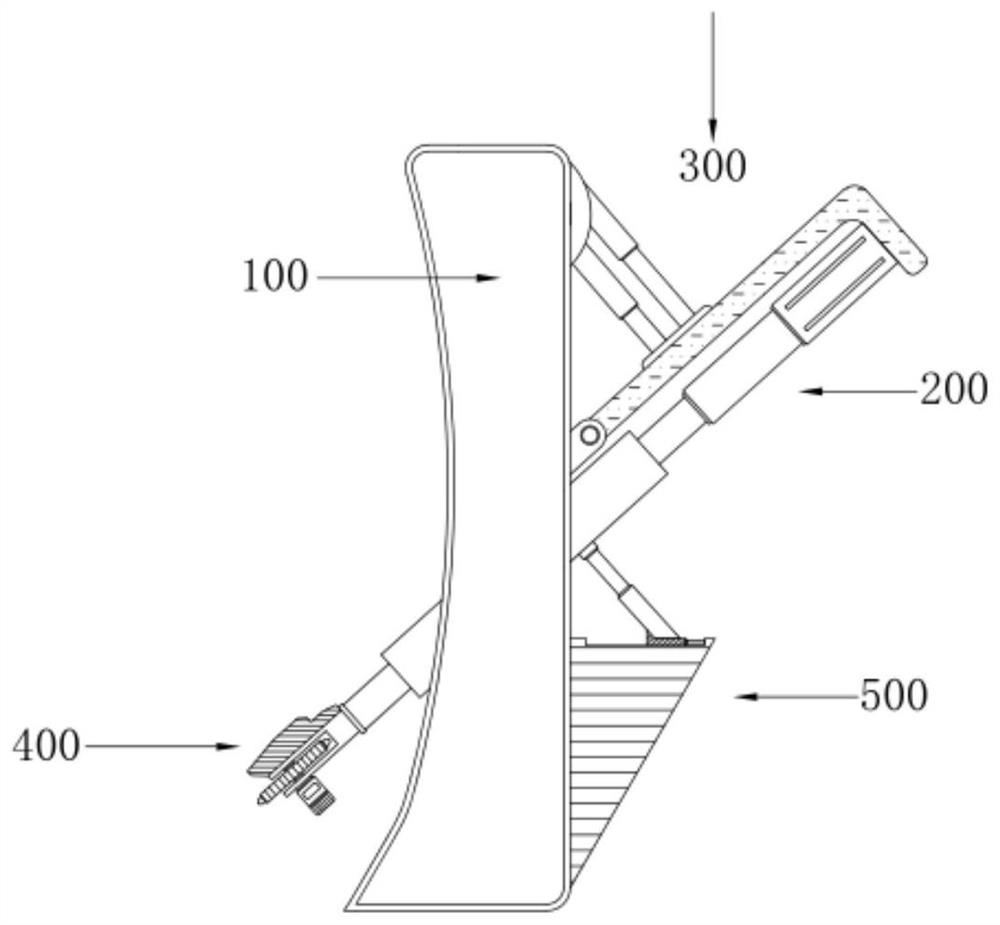 A high-efficiency leveling device and method for high uplifted ground at a construction site