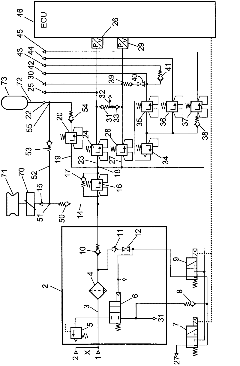 Compressed air supply system for a compressed air consumer circuit, in particular for an air spring system