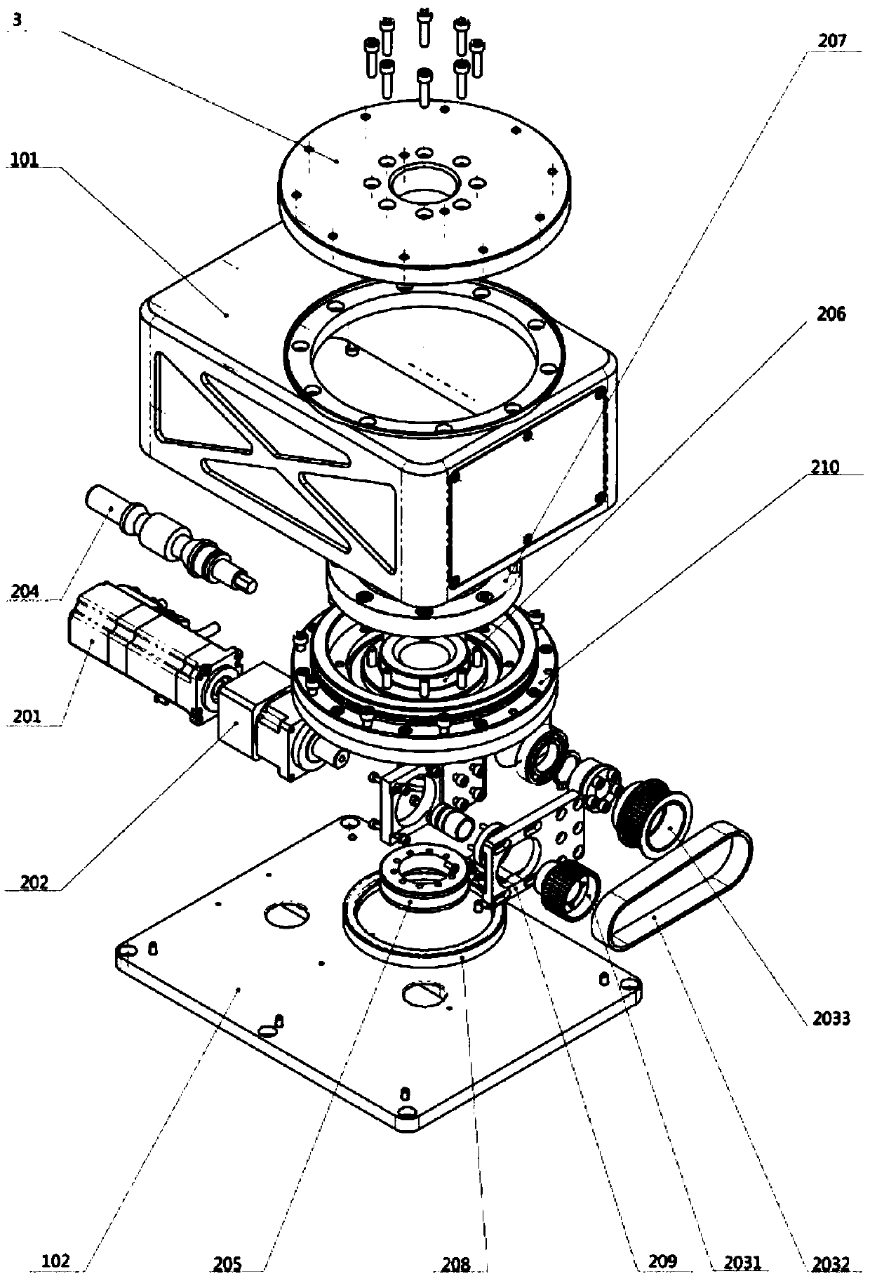 Azimuth scanning positioning mechanism and radar system